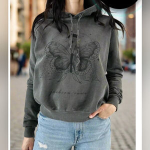 Jackson Rowe Organic Cotton Butterfly Effect Distressed Hoodie
